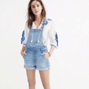 Madewell Adirondack Short Overalls Size M NWT